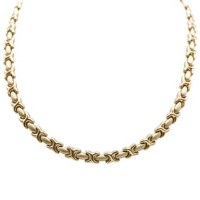 Italian 14k Gold Hugs and Kisses Necklace