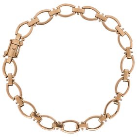 18k Gold Open Link Bracelet