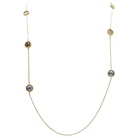 Milor 14k Gold and Semi Precious Stone Necklace