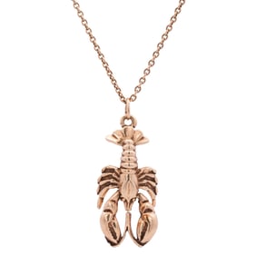 14k Gold Lobster Necklace