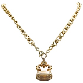 14k Gold and Citrine Necklace