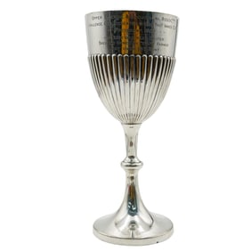 Large English Sterling Silver Goblet