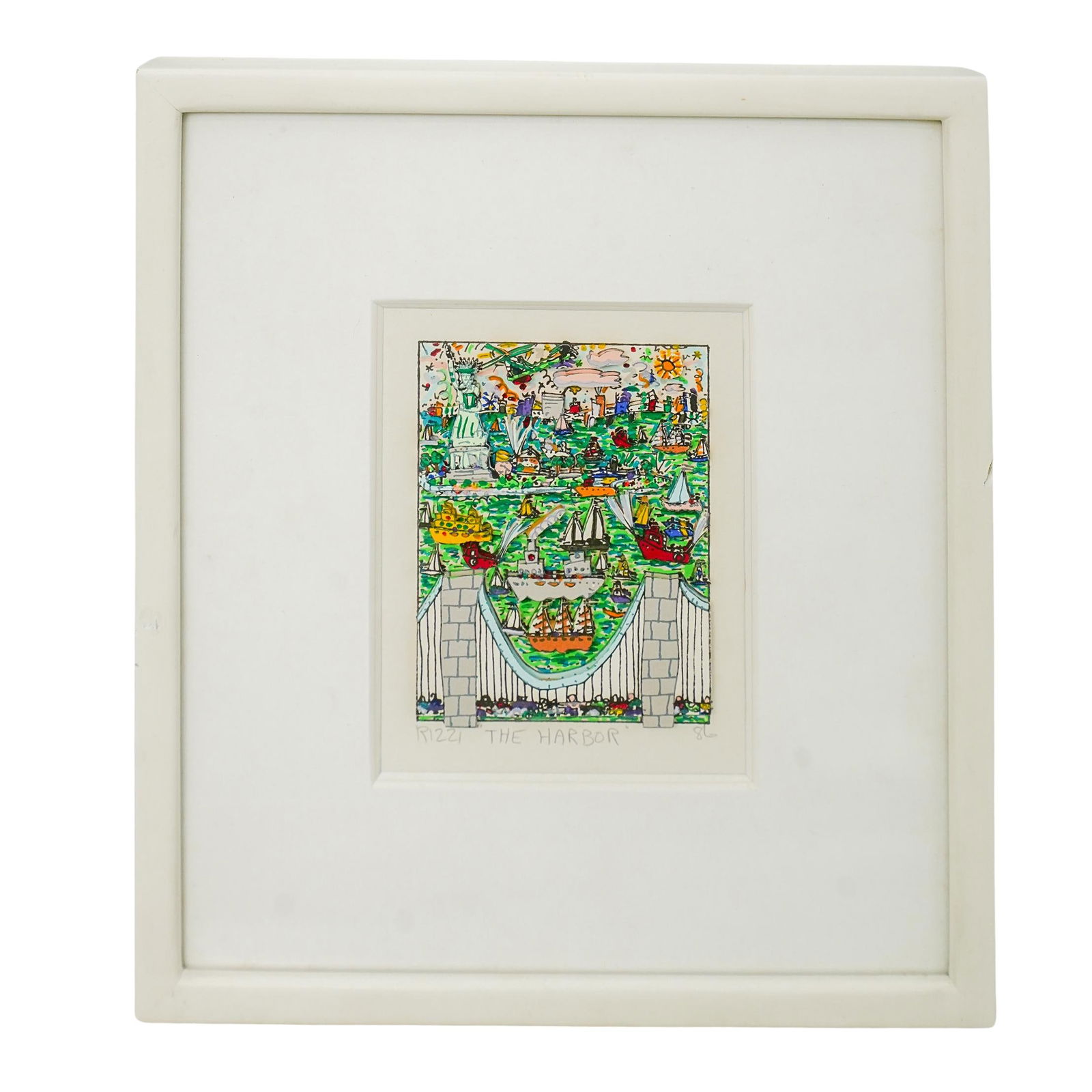 James Rizz "The Harbor" Lithograh (1986) (1 of 6)