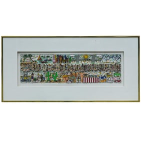 James Rizzi "Running Thru America" Lithograph 1987)
