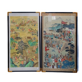 Pair of Antique Chinese Watercolor Paintings