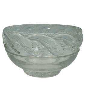 Tiffany "Dolphin" Crystal Glass Bowl