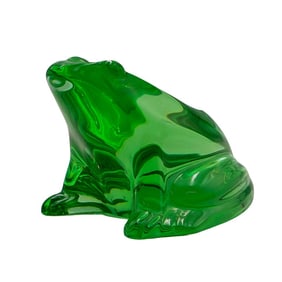 Baccarat Crystal Green Frog