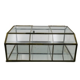 Art Deco Glass and Brass Display Cabinet