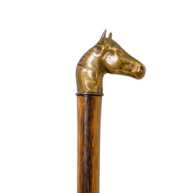 Vintage Bronze Dog Walking Stick