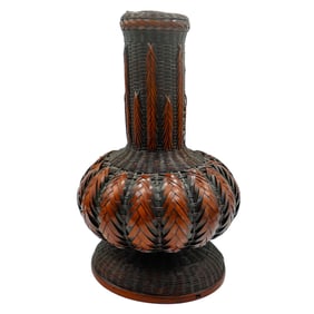 Antique Chinese Woven Vase