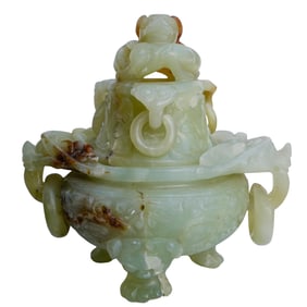 Antique Carved Jade Censer
