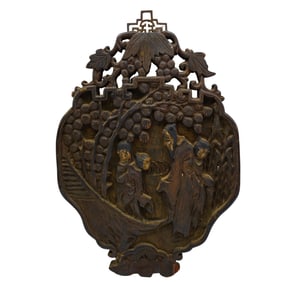 Antique Chinese Wood Carving Panel