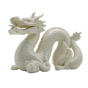 Vintage Chinese Blanc De Chine Dragon