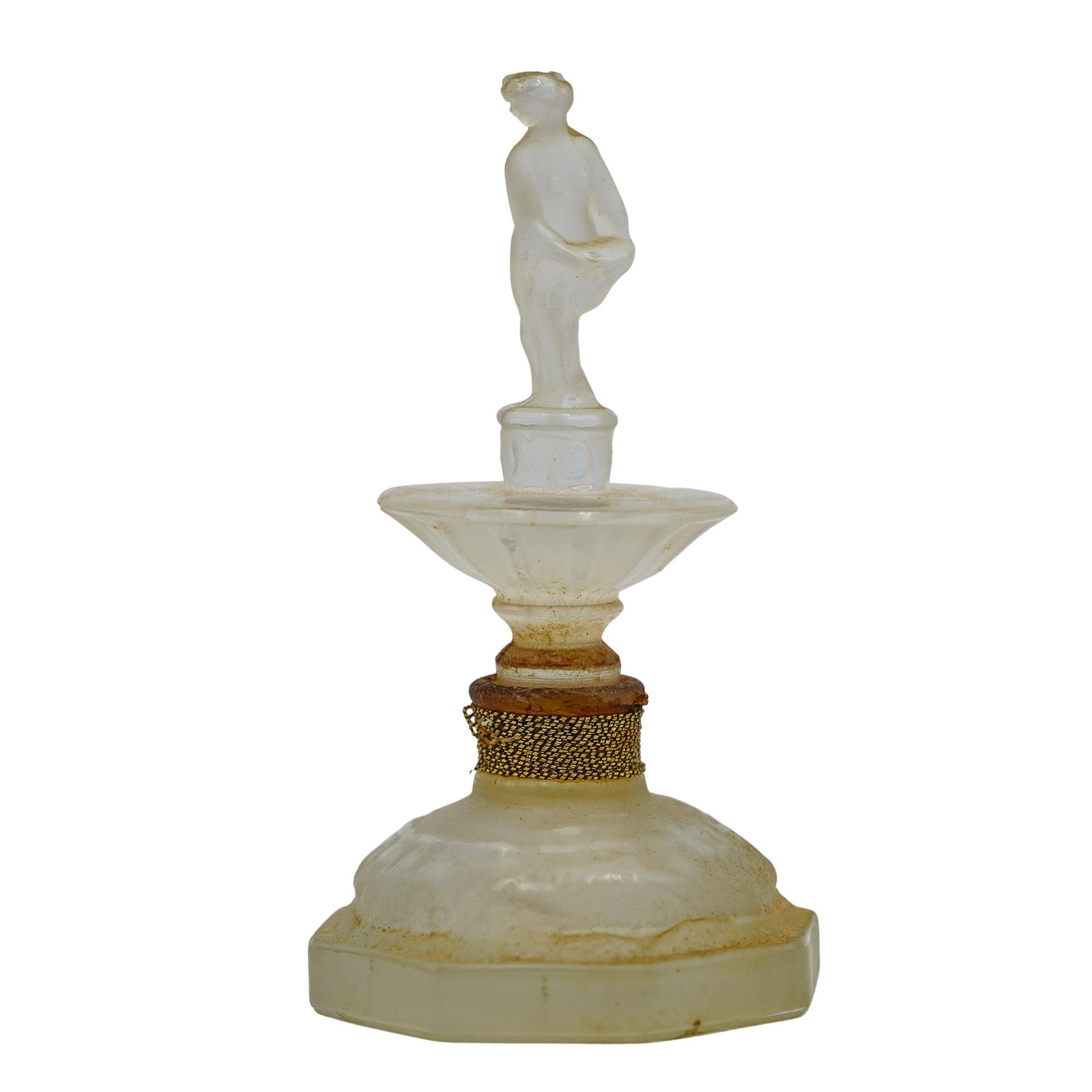 Mary Chess "Souvenir d'Un Soir" Perfume Bottle: Mary Chess "Souvenir d'Un Soir" Perfume Bottle 1950s, France Vintage Mary Chess perfume bottle for the "Souvenir d'Un Soir" scent released in 1956. Bottle has a carved female nude figure on stopper an