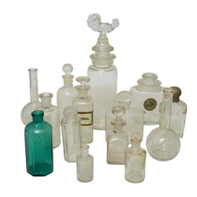 (15 pcs) Assorted Glass Perfume Bottles