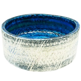Large Aldo Londi Bitossi Rimini Blue Fruit Bowl