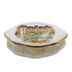 Limoges Cheverny Castle Porcelain Trinket Box