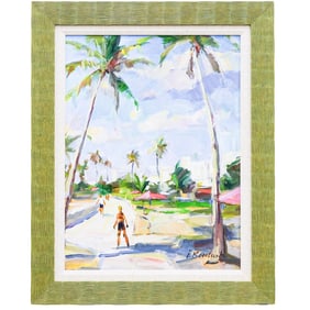 Ihor Korotash (American/Ukrainian born 1957) South Beach Scene Painting