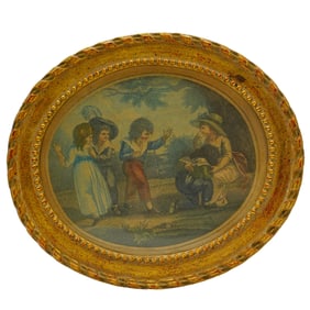 Framed Stippling Engraving in the Style of George Morland (1763-1804, British)