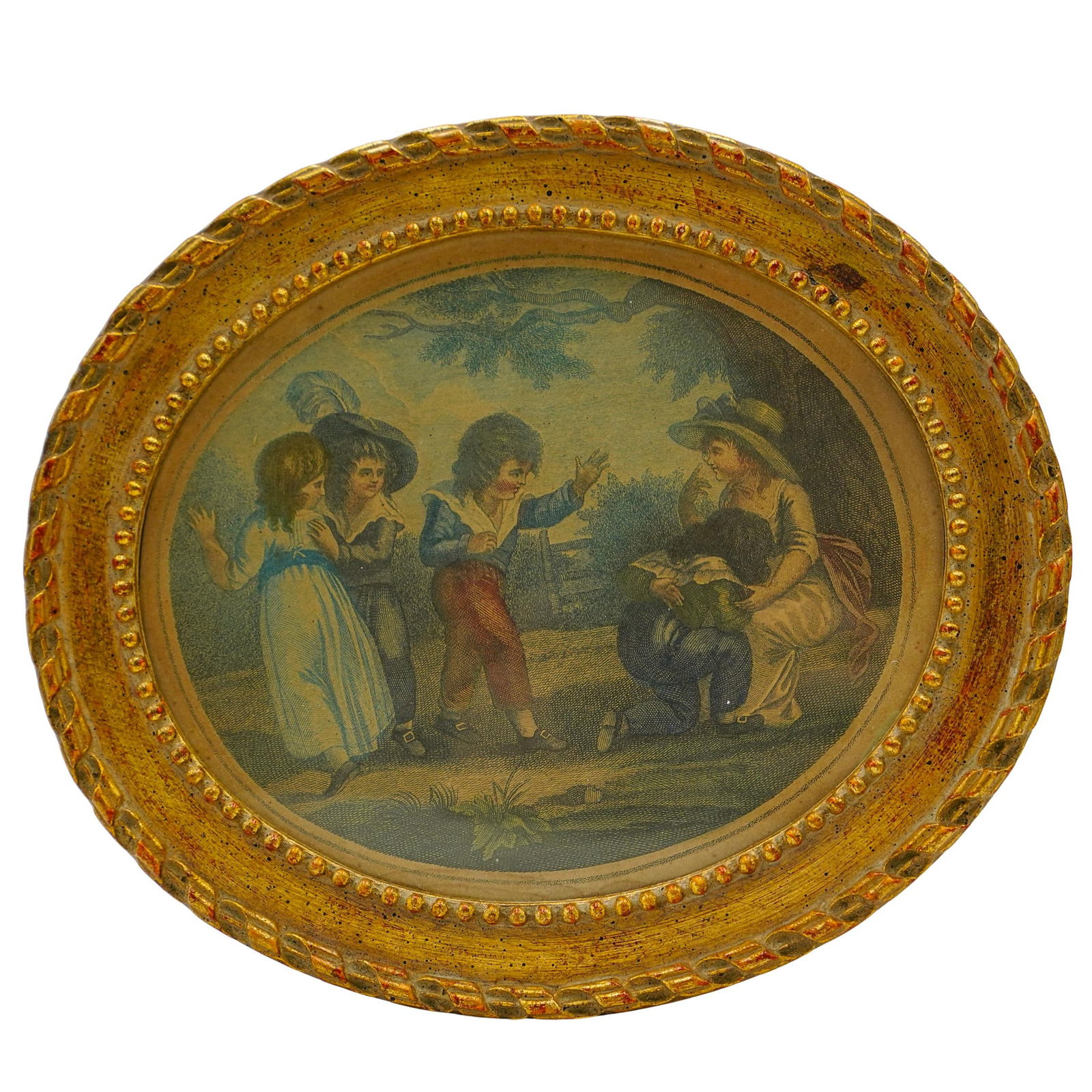 Framed Stippling Engraving in the Style of George Morland (1763-1804, British) (1 of 4)