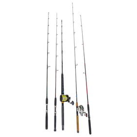 (5 pcs) Assorted Fishing Rods and Reels