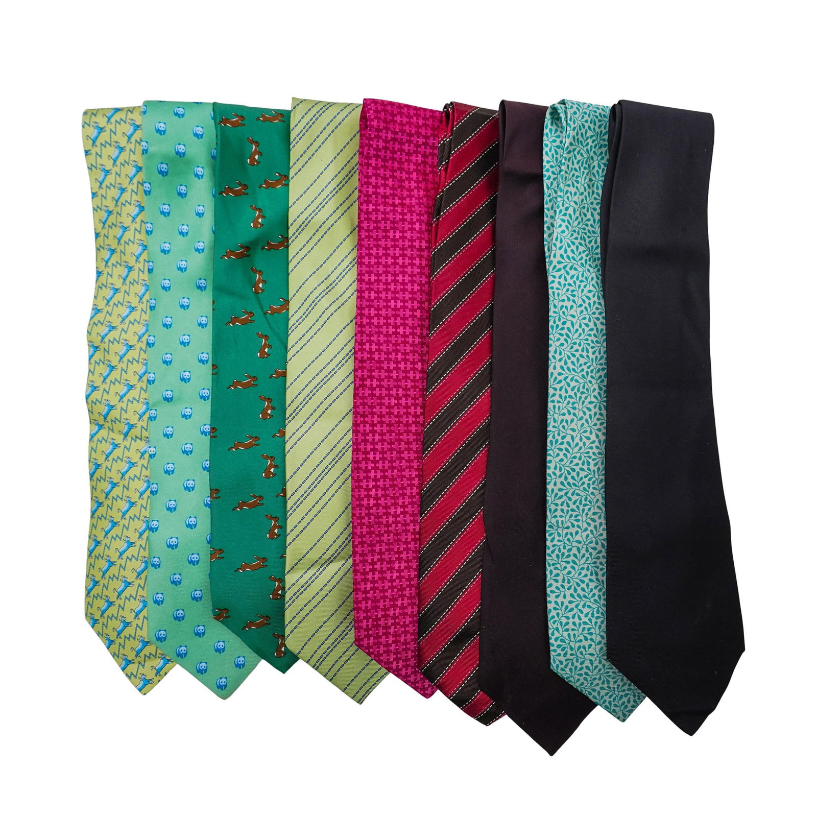 (9 pcs) Assorted Hermes Ties (1 of 7)