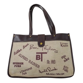 Canvas and Leather Tote Bag