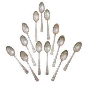 (13 Pcs) 1939 World's Fair Souvenir Silverplated Spoons