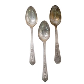 (3 Pcs) Chicago World's Fair Souvenir Silver Plate Spoons