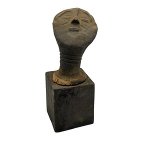 Ghana Akan Kwhu Figural Terracotta Sculpture