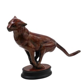 Modernist Patinated Metal Cheetah