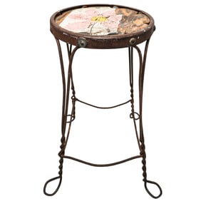 Arts and Crafts Style Iron Task Stool