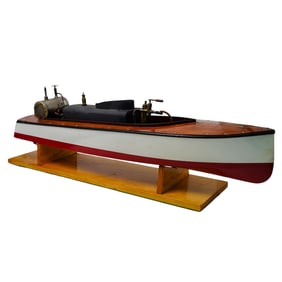 H.E. Boucher Steam Powered Speed Boat Model