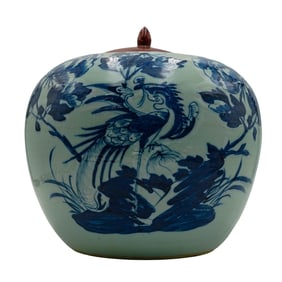 Chinese Blue and White Porcelain Ginger Jar