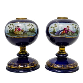 (2 pcs) Pair of Royal Porcelain Manufactory Urns