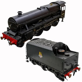 LMS Jubilee Class Galatea British Live Steam Powered Locomotive Model and Tender