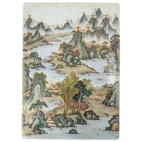 Antique Chinese Enameled Porcelain Plaque