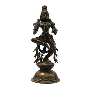 Antique Tamil Nadu Lakshmi Goddess Bronze Statue