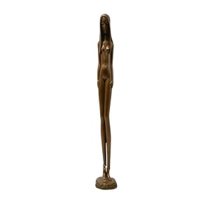 Giovanni Schoeman (South African, 1940-1981) Bronze Modernist Nude Woman Figure