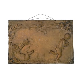 French Bronze Bas Relief Plaque