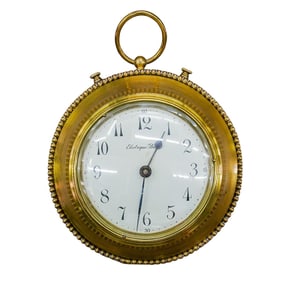 Vintage French Brass Wall Clock
