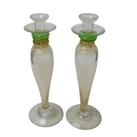 Pair of MCM Murano Glass Candlesticks