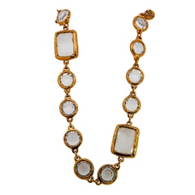 Vintage Chanel Clear Long Station Necklace