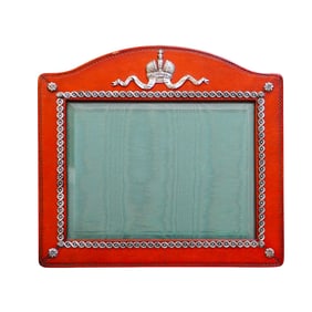 William Scott London Sterling Silver and Wood Frame