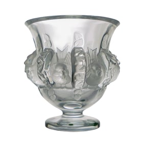 Lalique "Dampierre" Sparrows Crystal Vase