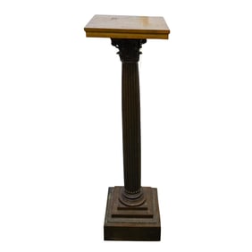 19th Century Bronze Corinthian Pedestal
