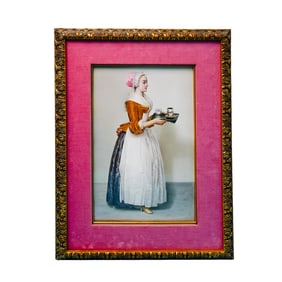 KPM After Jean-Etienne Liotard (1702-1789, Swiss) "La Chocolatier" Porcelain Painting