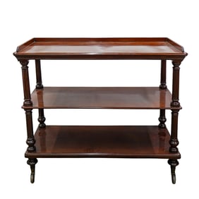Antique English Mahogany Dumb Waiter