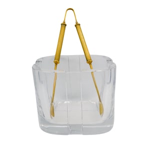 Orrefors Signed Glass Ice Bucket