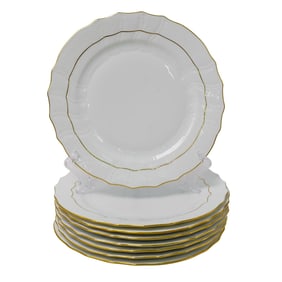 (40 pcs) Herend Golden Edge Porcelain Dish Set